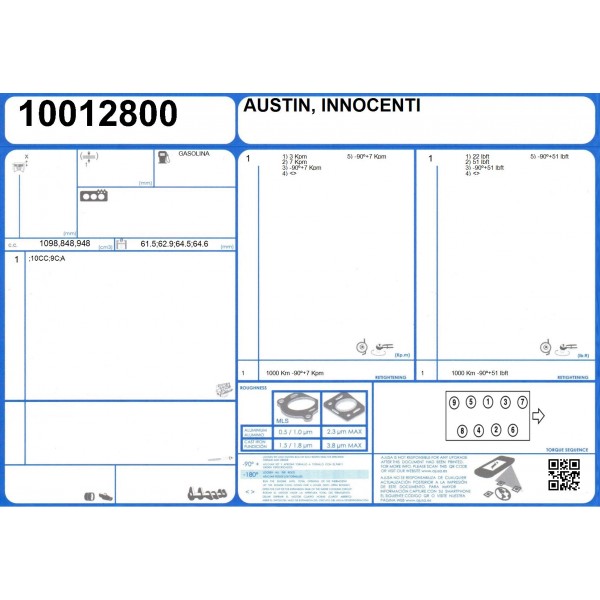 Full Engine Gasket Set IVECO 400E31,400E37,400E42,410E37,410E42 13.8 370/420 92-